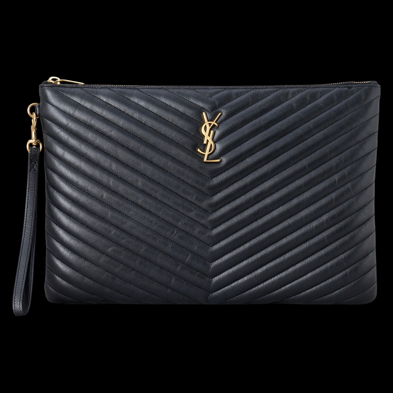 YVES SAINT LAURENT(USED)생로랑 440222 모노그램 쉐브론 클러치